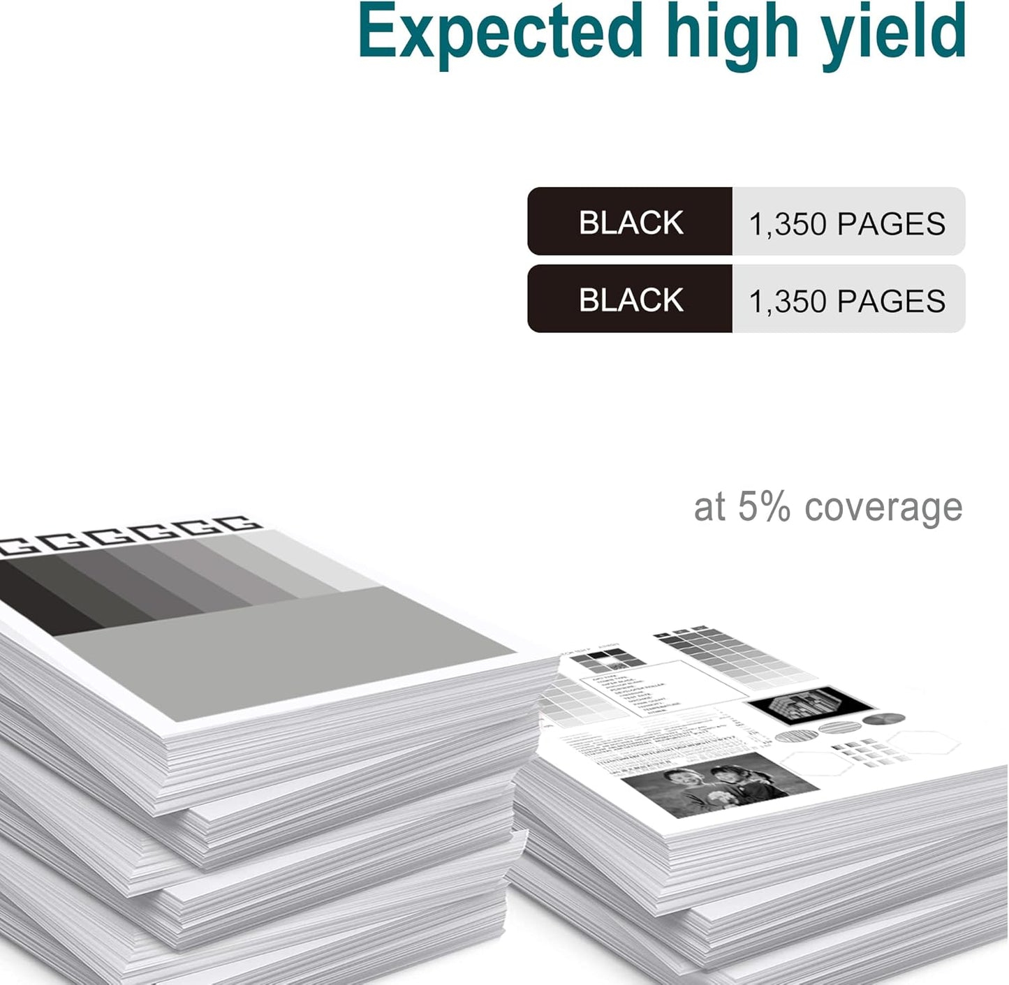 2 Pack Replacement for HP 206A Black Toner Cartridge W2110A for HP Color Laserjet Pro MFP M283cdw M283fdw M282nw M255dw,M255nw Toner Printer Ink (with Chip)