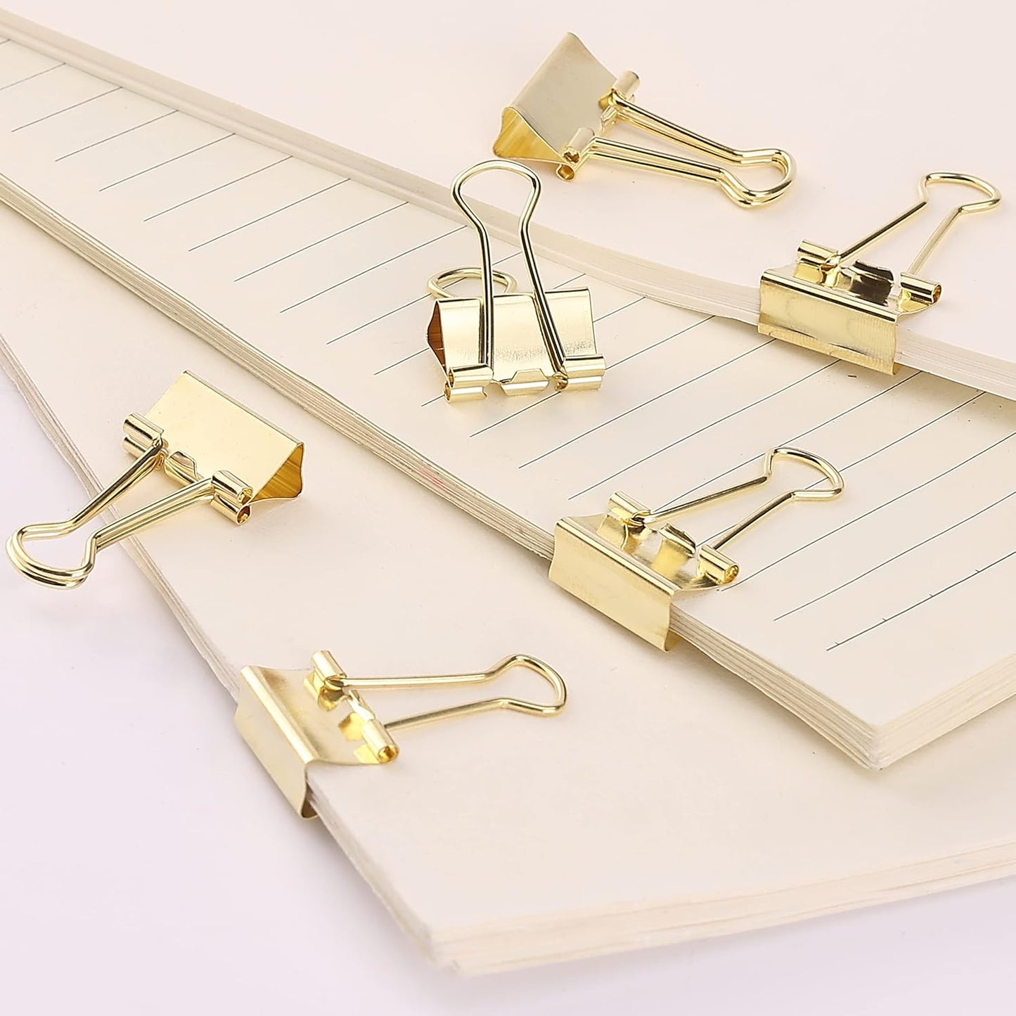 Mr. Pen- Gold Mini Binder Clips - 50 Pack, 0.75 in, Small Size, Paper Clips for Office