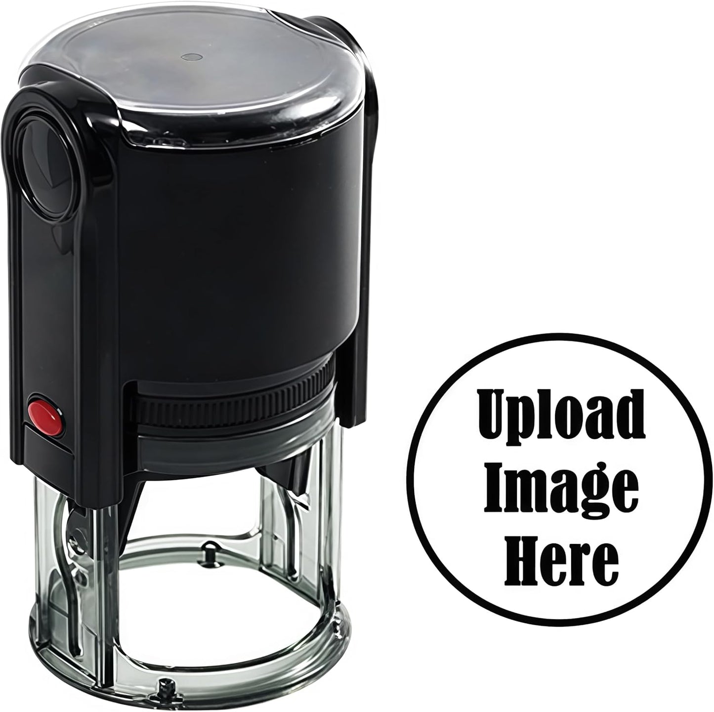 Custom Logo Stamp Personalized Image Self-Inking Stamper - Custom Business Logo Text - Different Sizes - 5 Ink Color Options