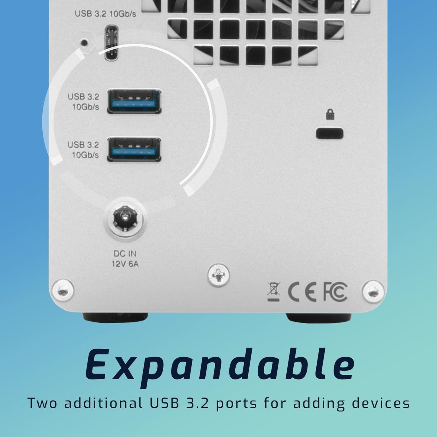 OWC 16TB Mercury Elite Pro Dual USB-C/Thunderbolt 3 External Raid Storage Enclosure with 3Port HUB for Mac and PC