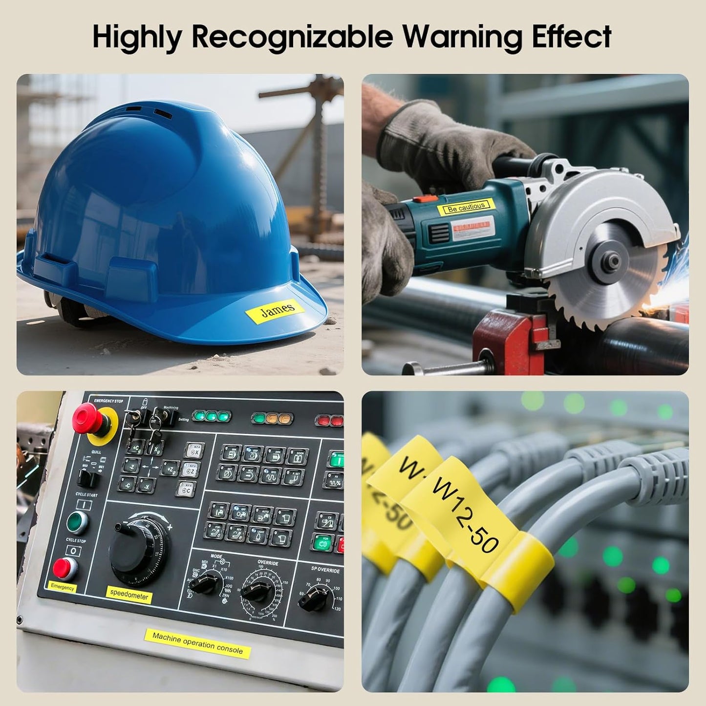 BOYEEZON 4Pack TZ Yellow Tape 12mm 0.47 Compatible for Brother PTouch TZe-631 TZE631 Black on Yellow Label Tape Work for Brother PT-D210 PT-D600 PTD400 Label Maker, 1/2 in x 26.2 Ft