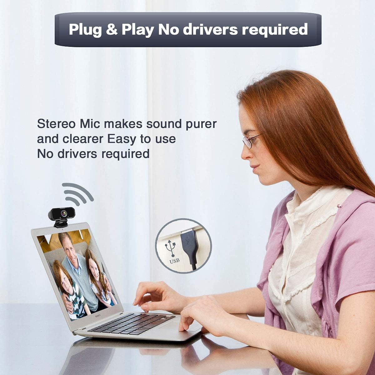 Webcam 1080p HD Computer Switch 2 Camera - Microphone Laptop USB PC Webcam with Tripod Stand, 110 Degree Live Streaming Widescreen Recording Pro Video Web Camera for Calling, Conferencing