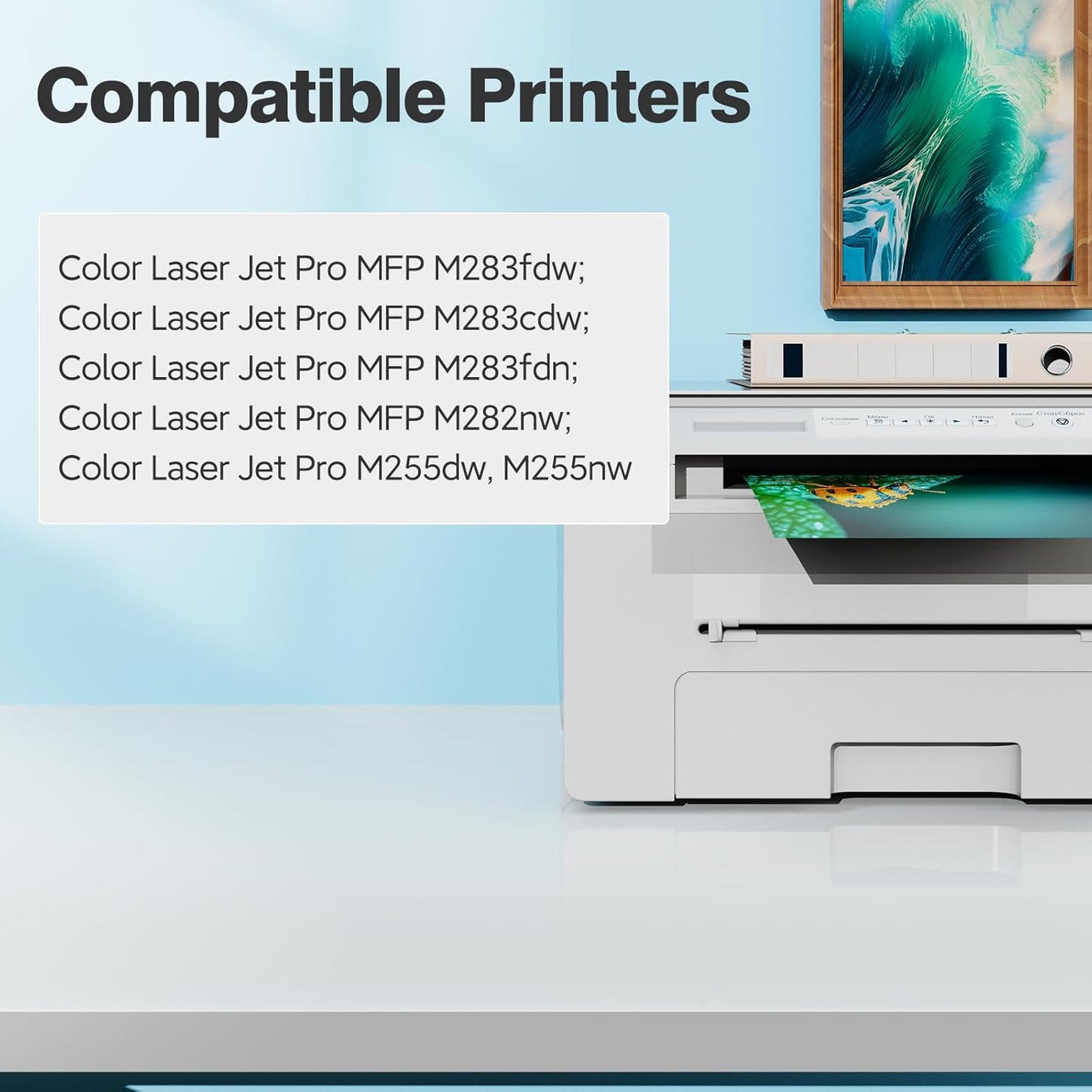 206A Toner Cartridges M283fdw M283cdw for HP 206A 206X Toner Cartridges 4 Pack, HP206A HP206X 206 Toner Cartridge Set for Color Laserjet Pro MFP M255dw M283cdw M283fdw M283fdn M282nw M255nw Cartridge