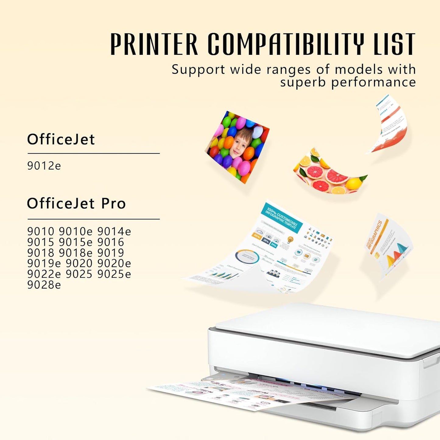 962XL Printer Ink Cartridges Combo Pack 962XL 962 HP962XL HP962XL/962 Compatible for HP 962XL for HP Combo Pack for Officejet Pro 9015e | 9015 9025e | 9025 9020e | 9020 9018e | 9018 9010e | 9010