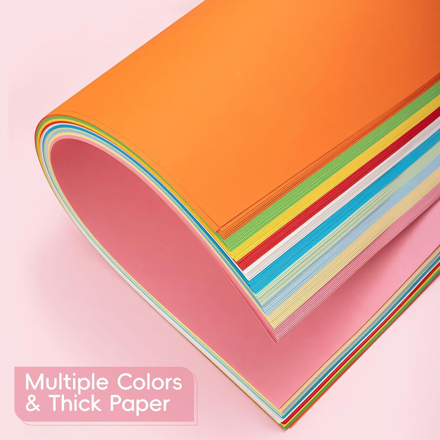 M&G 100 Sheets Colored Copy Printing Paper Assorted Colors, 8.3 X 11.7 in Construction Paper for Card Making Scrapbooking Kids School Office DIY Craft