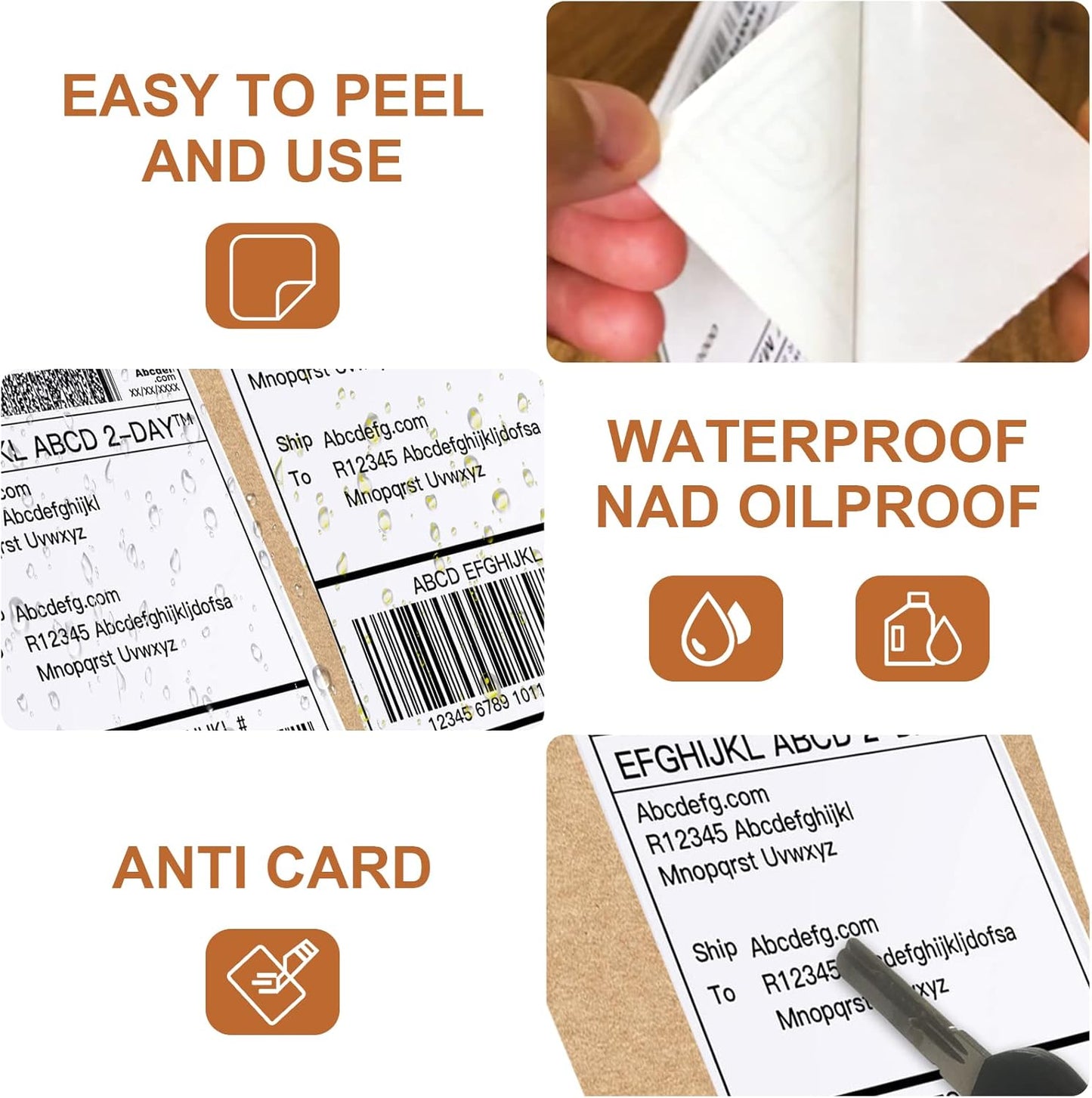 MFLABEL® 4 Stacks Fanfold 4" x 6" Direct Thermal Labels White Perforated Shipping Label (2,000 Labels per Stack) (4 Stacks)