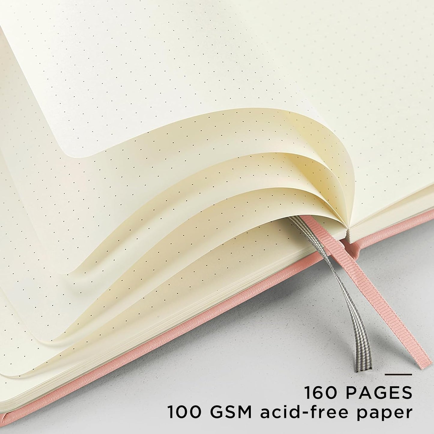 &And Per Se Dotted Journal Notebook, A5 Hardcover Bullet Dotted Journal, 160 Pages 100 gsm Thick Dotted Paper, 3 Sheets of Stickers Included - 5.7'' x 8''（Red）