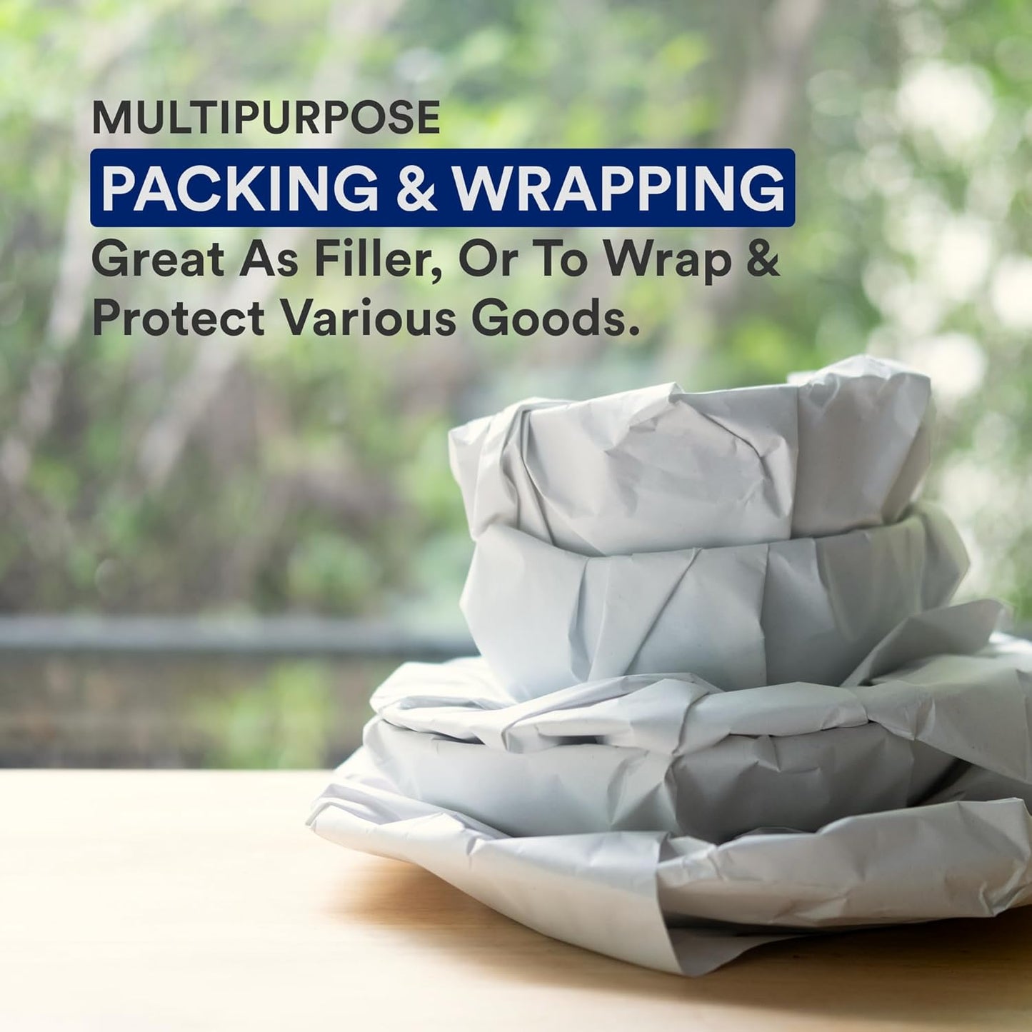 BOX USA Packing Paper Roll 1440'L x 20"W - 1,000 Sheets 17” Long Equivalent - Large White Newsprint for Shipping, Packaging, Storage and Moving Supplies