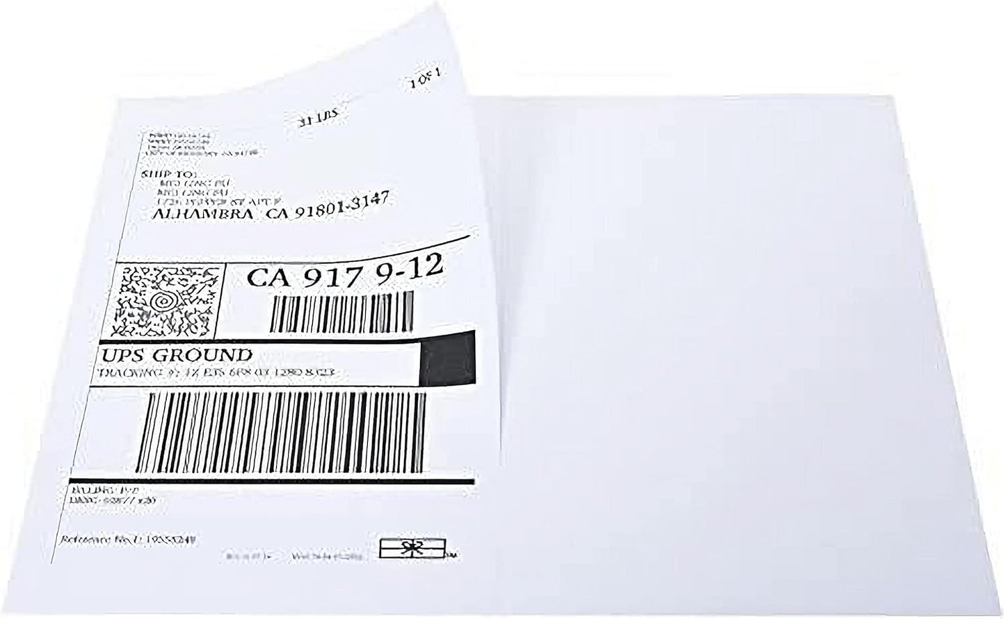 9527 Product Half Sheet Self Adhesive Shipping Labels for Laser & Inkjet Printers White Blank,2 Labels per Sheet, 200 Labels