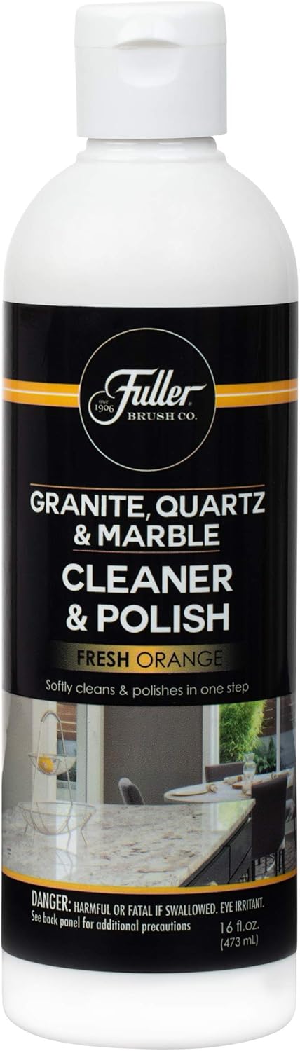 Fuller Brush Countertop Cleaner & Polish - Multi Surface Cleaner - Cleans, Polishes and Protects Granite Quartz Marble Glass Laminates Metal and Other Surfaces Refreshing Orange Scent Removes Odor (2 Pack)