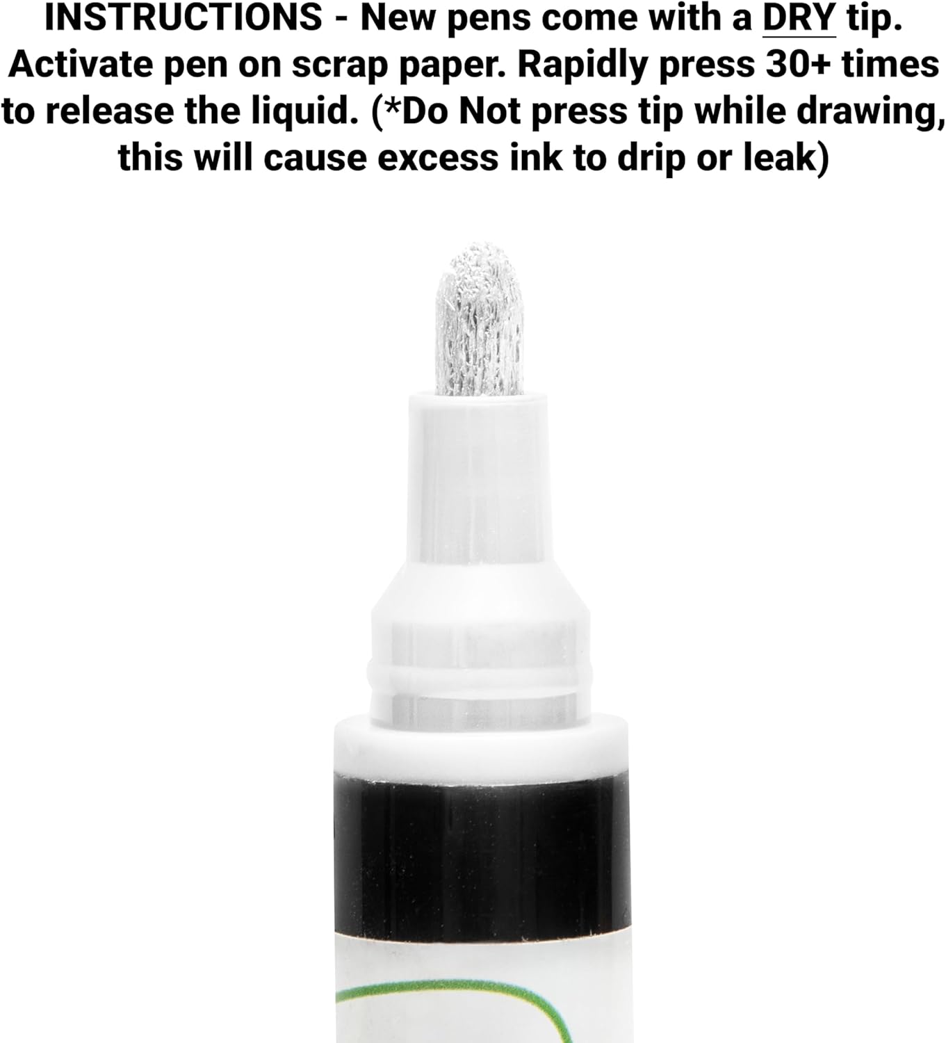 Glass Pen Window Marker: Liquid Chalk Markers for Glass, Car Marker or Mirror Pen with Washable Paint - Car Windows, Storefront Window, Wedding, Parade, Party & Holiday Decorations (White, Fine Tip)