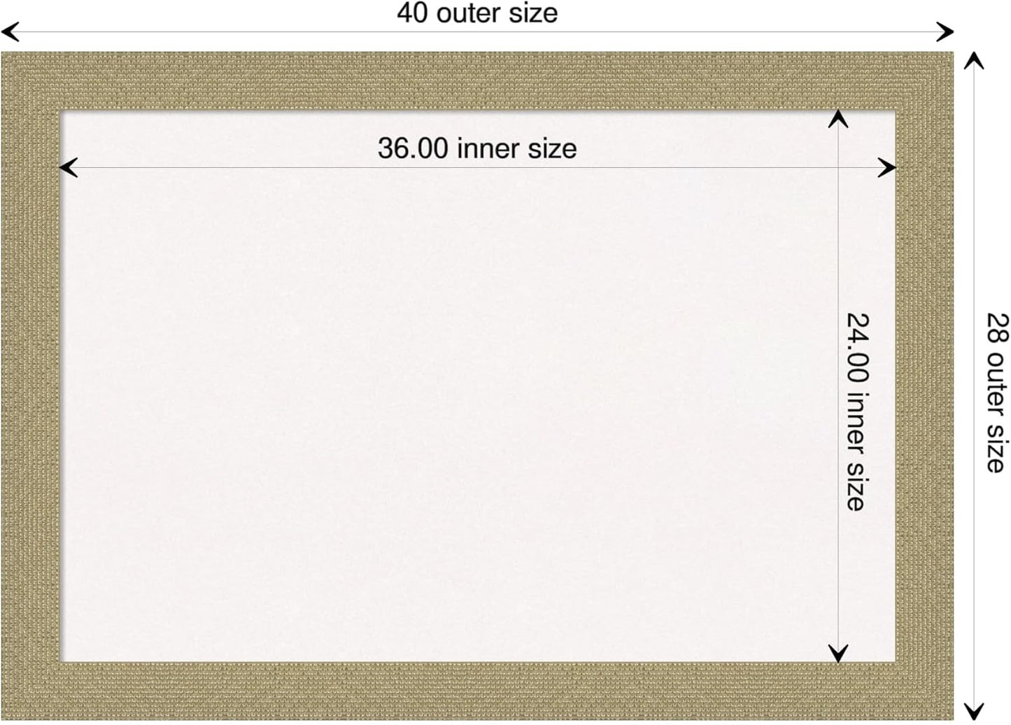 Amanti Art White Cork Board for Wall, 28x40 Vision Board with Gold Frame, Large Corkboard Office Decor for Home Organization, Casual Corkboard Pinboard to display items for home organization