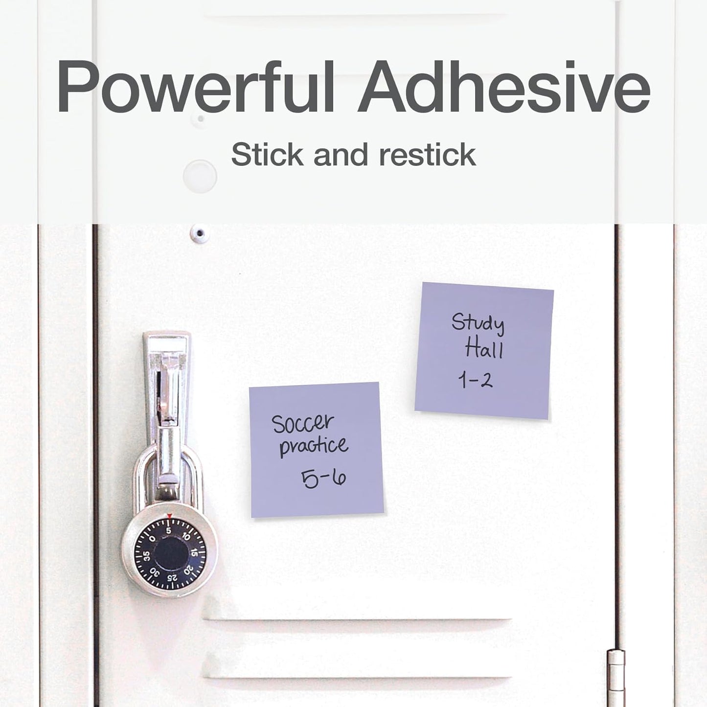 Redi-Tag Sticky Notes, Power Stick Notes, Adhesive Reminders, 3" x 3" Reusable Notes, Strong Adhesive Memos, Assorted Bright Colors, 24 Pack (1000978)
