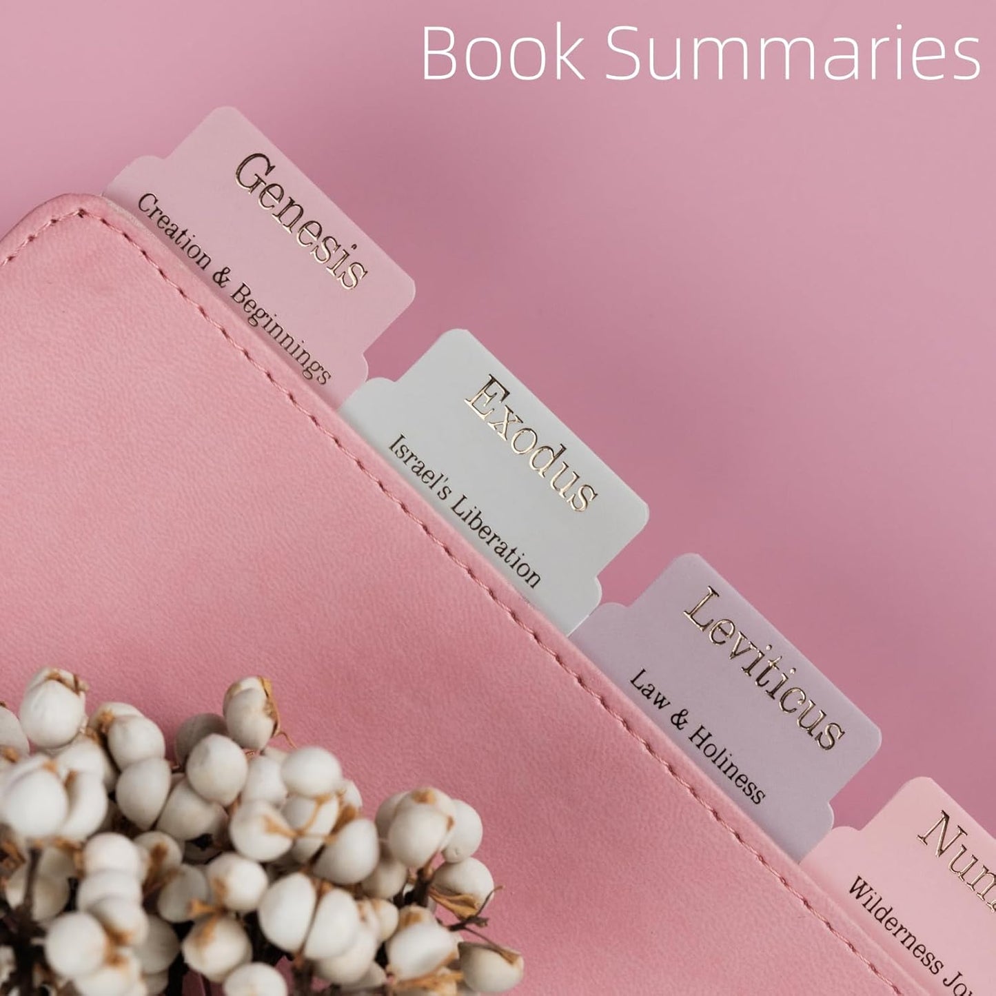 UPAFEXXI-Laminated Bible Tabs with Book Summaries(Gold Foil Embossed Lettering), Bible Tabs for Women and Men, Reposition Large Print Stickers, Easy to Read, 80Chapters Labels for Easy Navigation