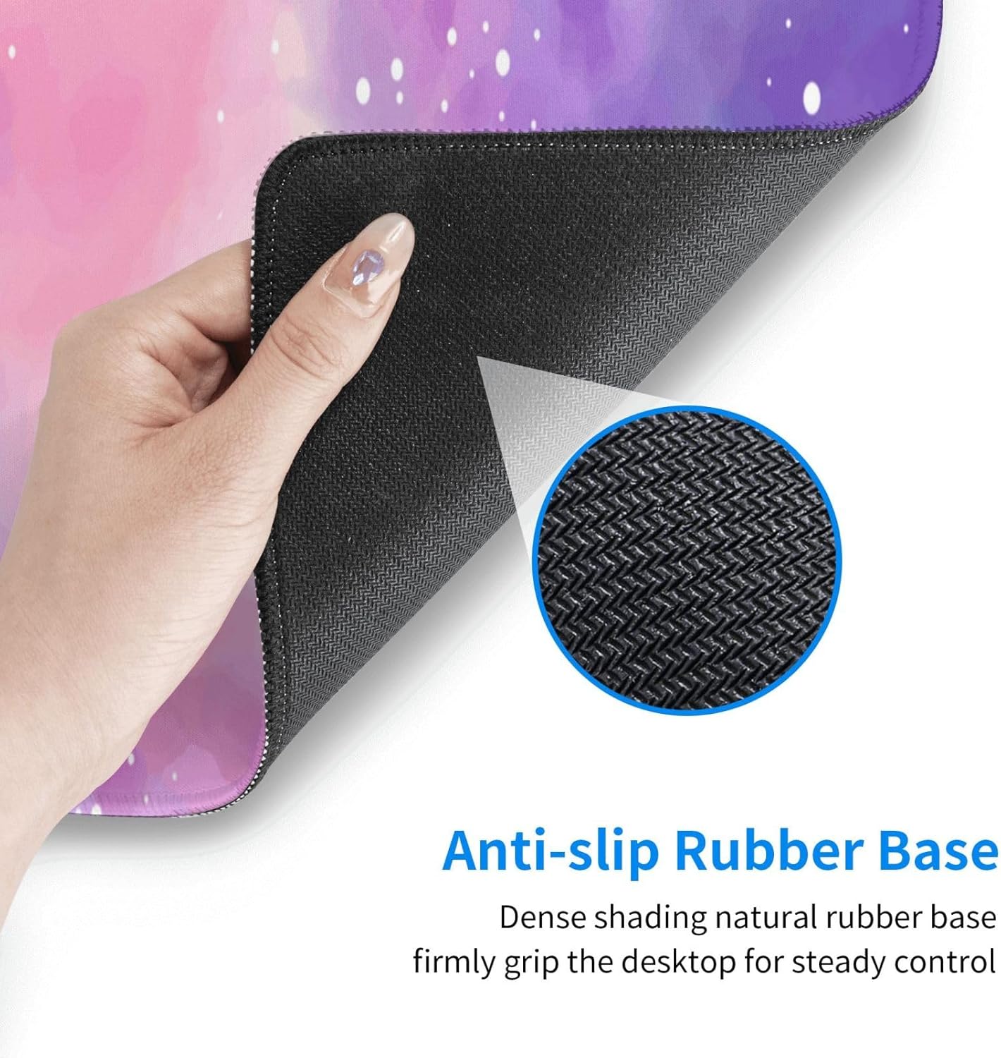 Extended Gaming Mouse Pad, Large Gaming Mouse Waterproof with Stitched Edges, Non-Slip Desktop Pad for Home and Office, Level Up Your 31.5x11.8 Inch… (Iridescent Cloud)