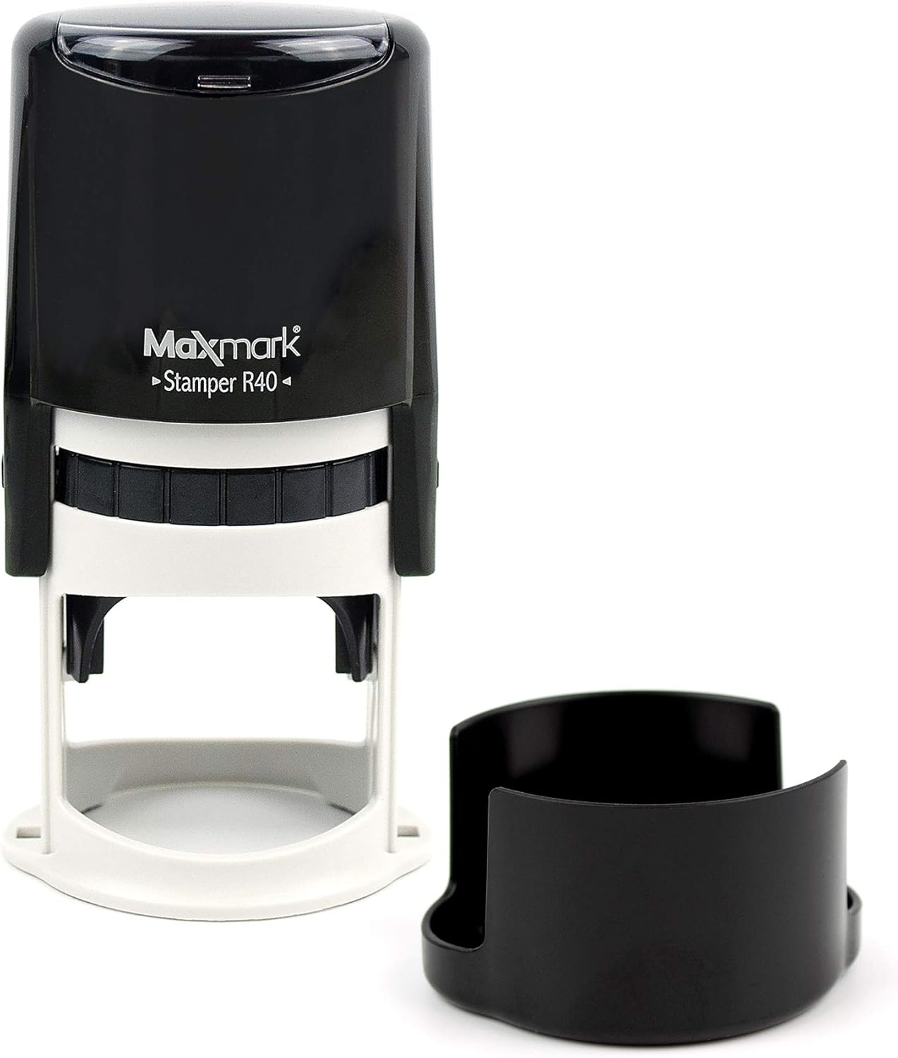 Round Notary Stamp for State of Georgia- Self Inking Stamp - Top Brand Unit with Bottom Locking Cover for Longer Lasting Stamp - 5 Year Warranty