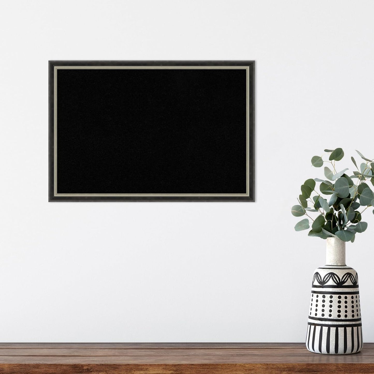 Amanti Art Black Cork Board for Wall, 13x19 Vision Board with Black Wood Frame, Small Corkboard Office Decor for Home Organization, Modern Corkboard Pinboard to Display Items for Home Organization in