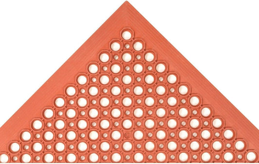 NoTrax 3' x 10' Anti-Fatigue Lightweight Restaurant Rubber Floor Mat with Drainage Holes, Beveled Edges, Non-Slip Mats, Red, T30 Competitor, T30S0310RD