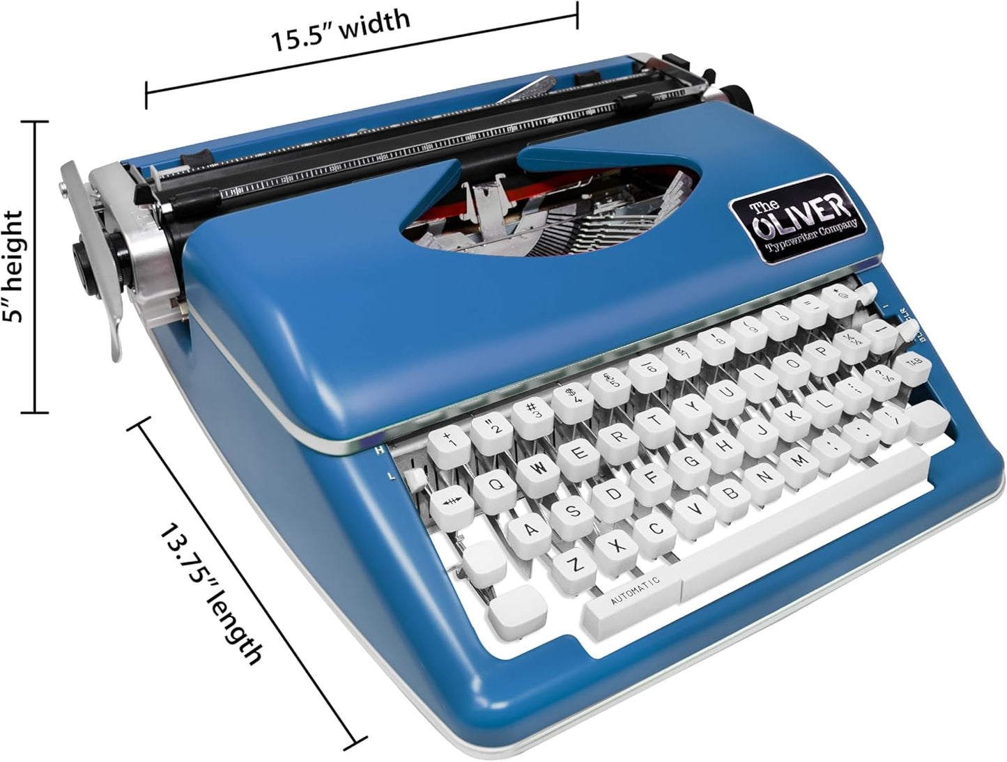 Timeless Manual Typewriter, Blue