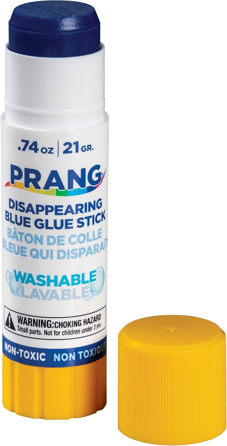 Prang Washable Glue Stick, Blue.74 Oz, 1 Count