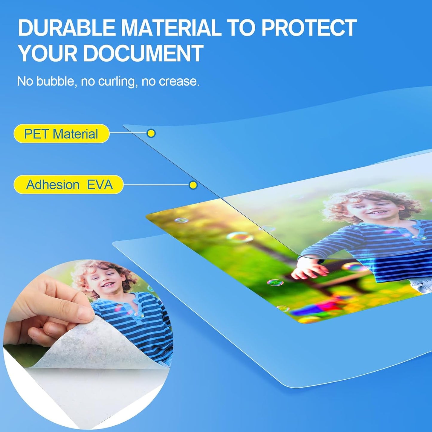 KTRIO 5 Mil Laminating Sheets 150 Pack, Various Sizes Thermal Laminating Pouches, Clear Laminate Sheets for Letter Size, Photos, Notecards, ID Badges, Business Cards, Compatible with Laminators