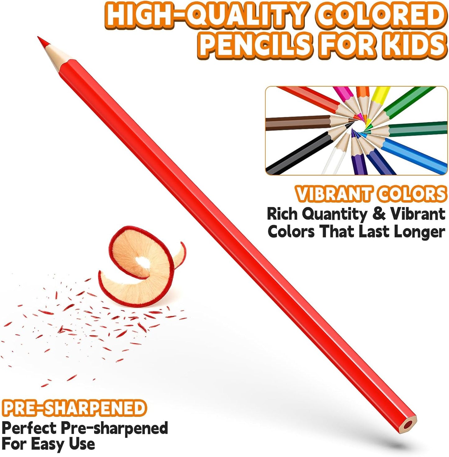 432 Count Colored Pencils Bulk, Colored Pencils for Kids, Pre-sharpened Color Pencils Set 12 Colors, Coloring Pencil Bulk for Teachers School Supplies, Back to School Classroom Prizes Gifts