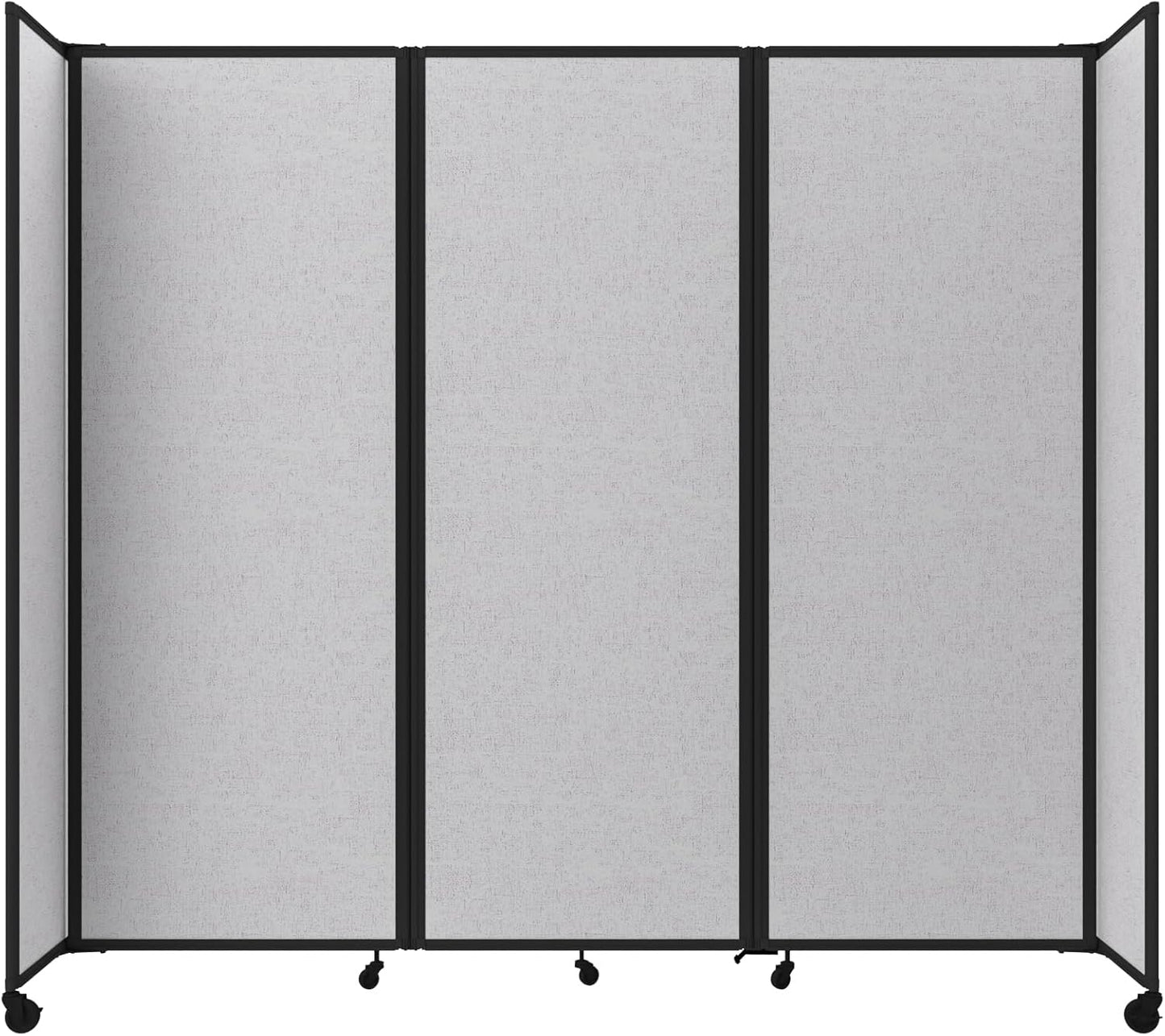 Versare Room Divider 360 Portable Wall Partition | Folding Panels | Large Freestanding Divider | Locking Wheels | Temporary Room Separator