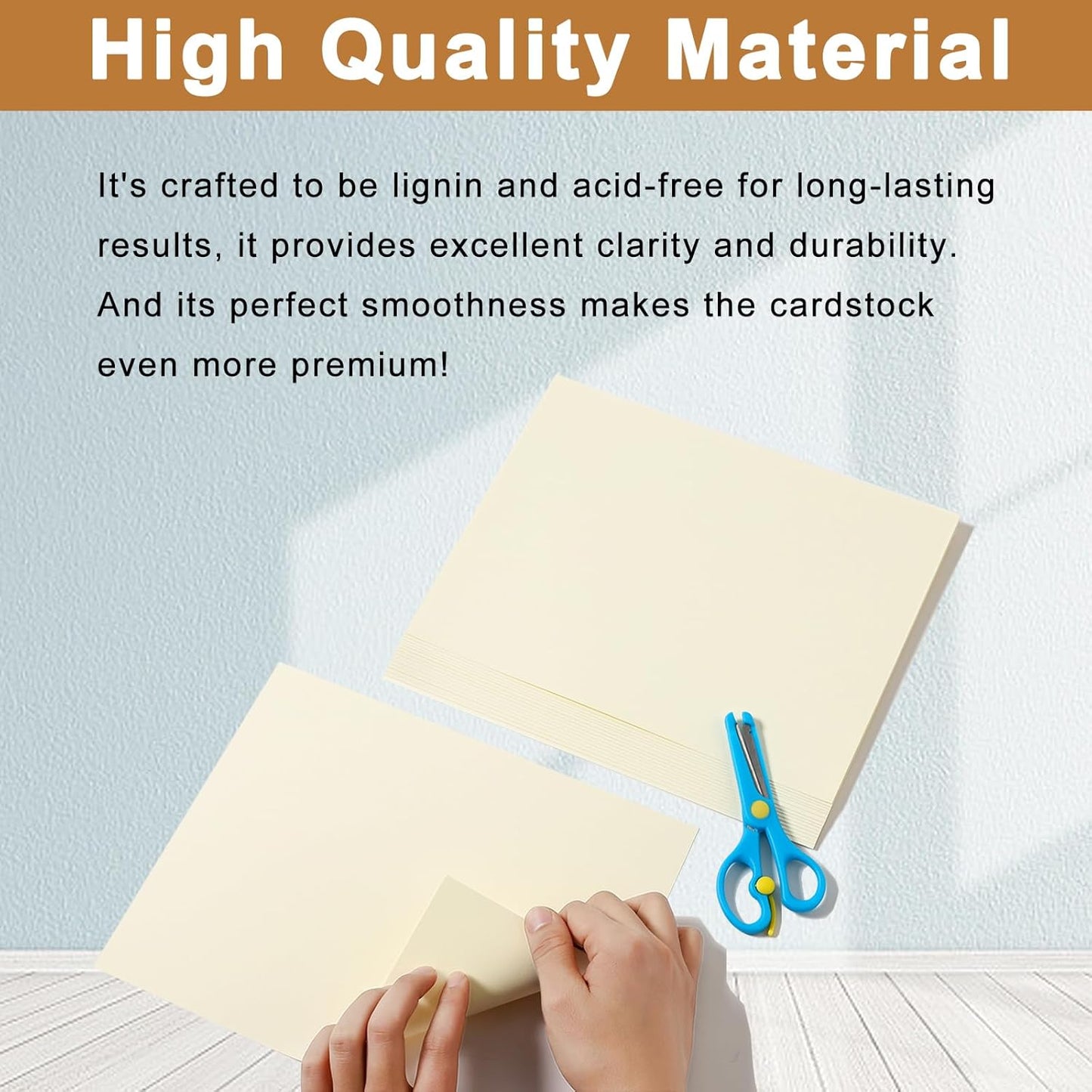 40 Sheets Cream Cardstock 8.5 x 11 Off White Paper, 200gsm/75lb Ivory Card Stock Certificates Paper for DIY Cards Making, Business Cards, Invitations, School Crafting, Menus, Office Printing