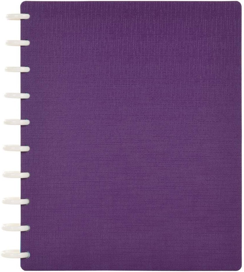 Talia Discbound Notebooks, Planner, Customizable, (Strong Purple, Midsize (7.5in x 9.75in))