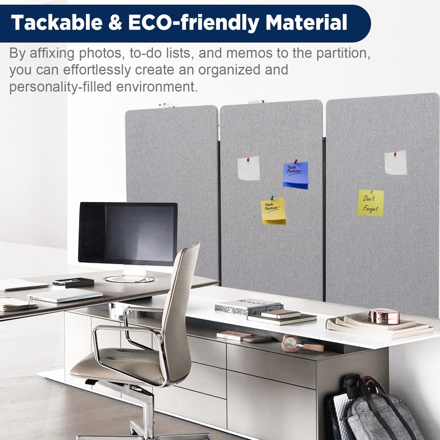 Sound Proof Dividers w/Wheels, Portable Office Wall Divider for Room Partition, Soundproof Room Divider Privacy Panel Partition Cubicle Wall Rolling Temporary Wall for Office