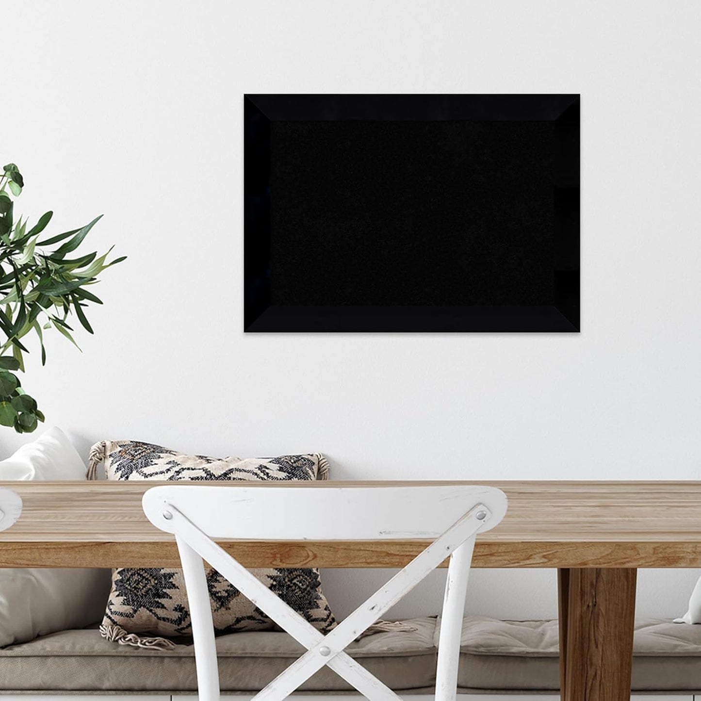 Amanti Art Black Cork Board for Wall, 15x21 Vision Board with Black Wood Frame, Small Corkboard Office Decor for Home Organization, Modern Corkboard Pinboard to Display Items for Home Organization in