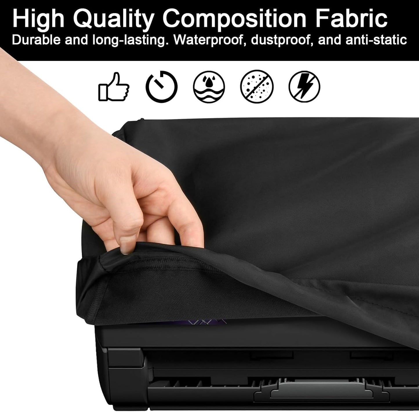 Dust Cover for Epson FastFoto FF-680W Wireless Desktop Document Scanner, Antistatic Protector Case Compatible with ScanSnap iX1600 iX1500 iX1400 Photo & Receipt Scanner (Case Only)