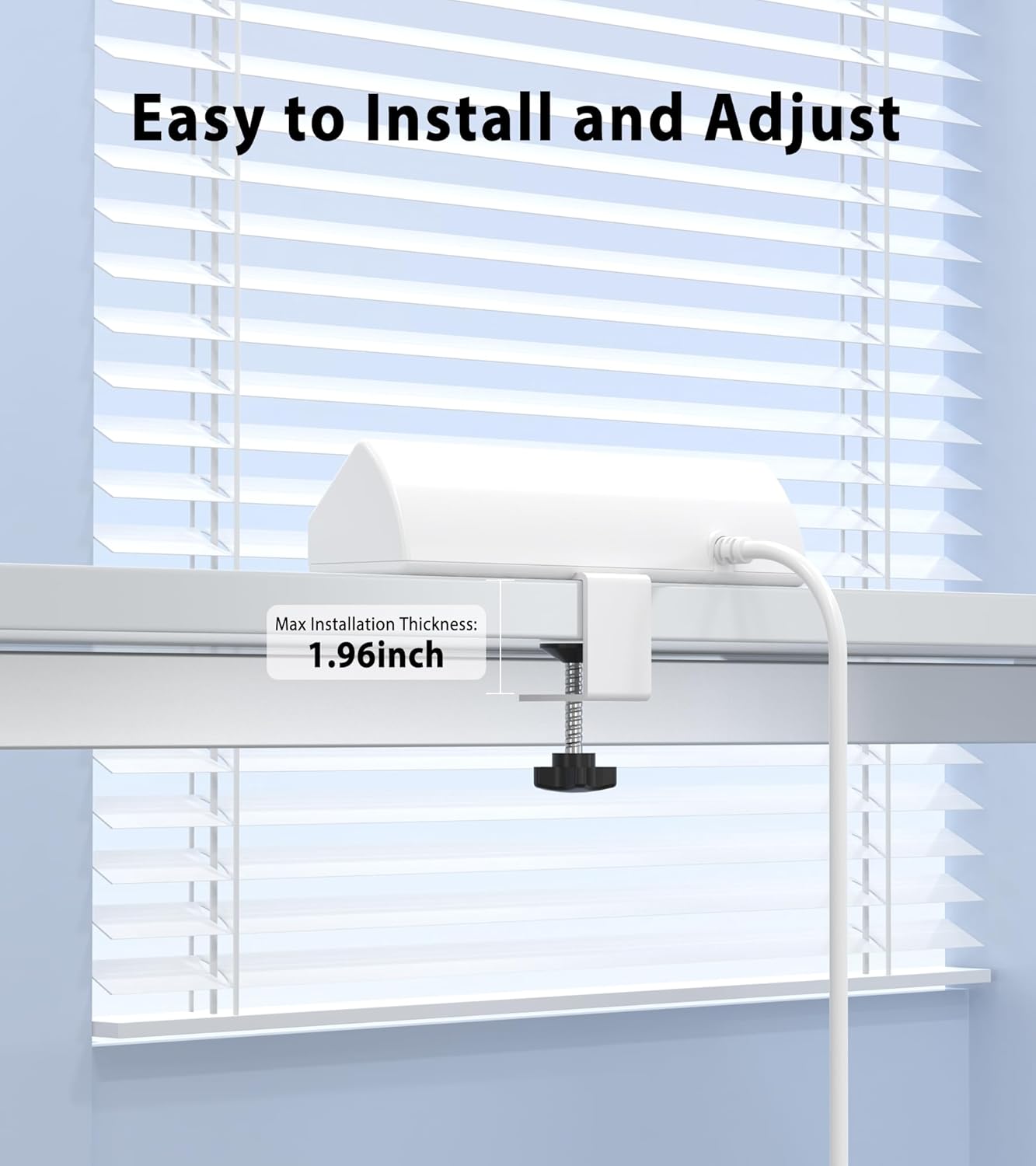 45W Fast Charging Station,Desk Clamp Power Strip,4 PD USB-C Ports,5 AC Outlets,Surge Protector Power Strip, 14AWG Heavy Duty Cord, Fits 1.9" Tabletop Edge (White, 15 FT Cable)