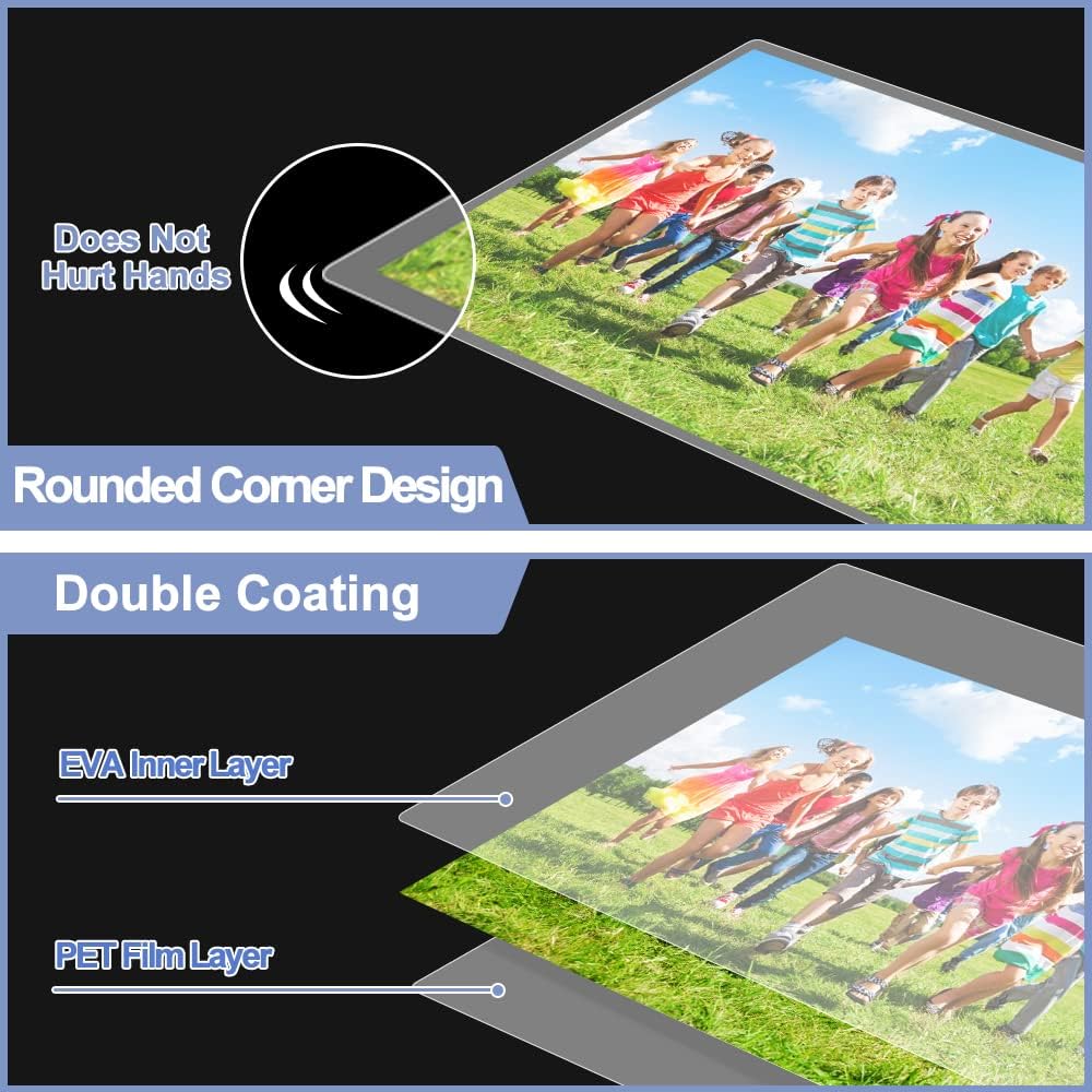 Laminating Sheets, PANDRI 400 Pack Thermal Laminator Pouches Holds 8.5 x 11 Inch, 3 Mil Clear Laminator Paper 9 x 11.5 Inch, Letter Size