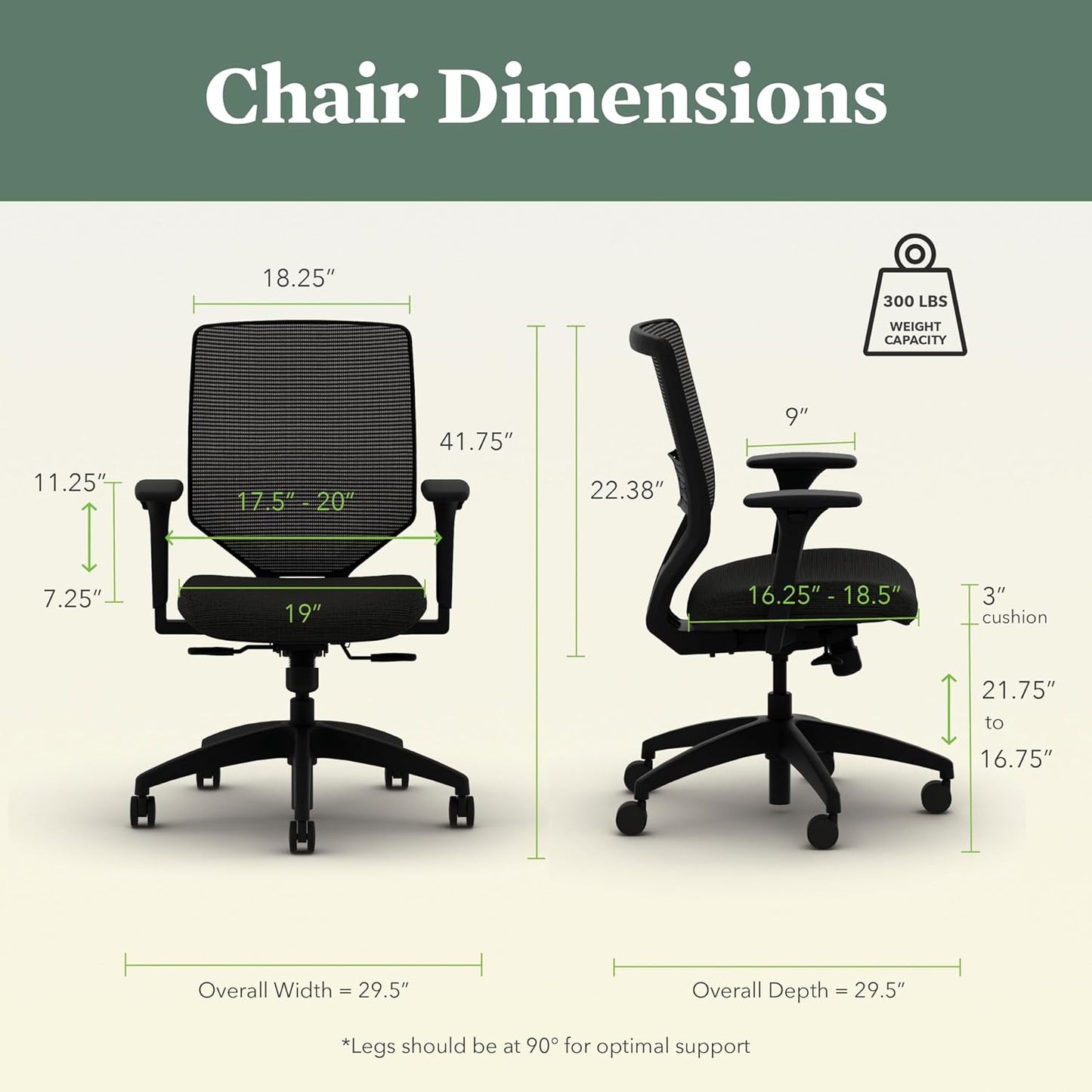HON Solve Task Chair, Ergonomic Office Chair Mesh Back Support, Adjustable Lumbar, with Wheels, Height-Adjustable Arms, for Computers, Desks, Home Office, Black