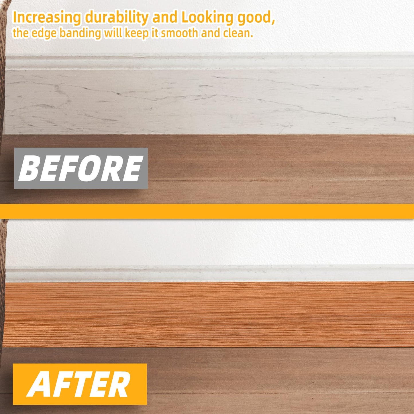 GSCIT Club Wood Grain Repair Tape, 2.3 inch X 15ft Self Adhesive Red Oak Grain Repair Patch for Tables, Chairs, Baseboards, Doors, Windows, Floors, Handicraft DIY.