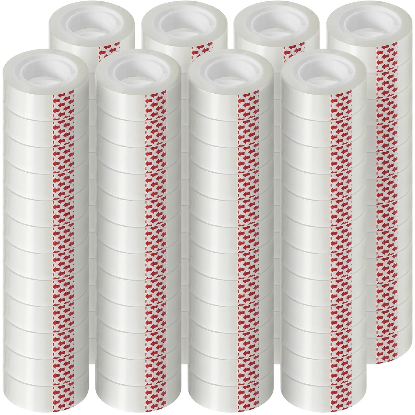 72 Rolls Transparent Tape Refills, Clear Tape, 3/4 x 800 Inches, Glossy Gift Wrapping Tapes for Dispenser, Office, School, Home