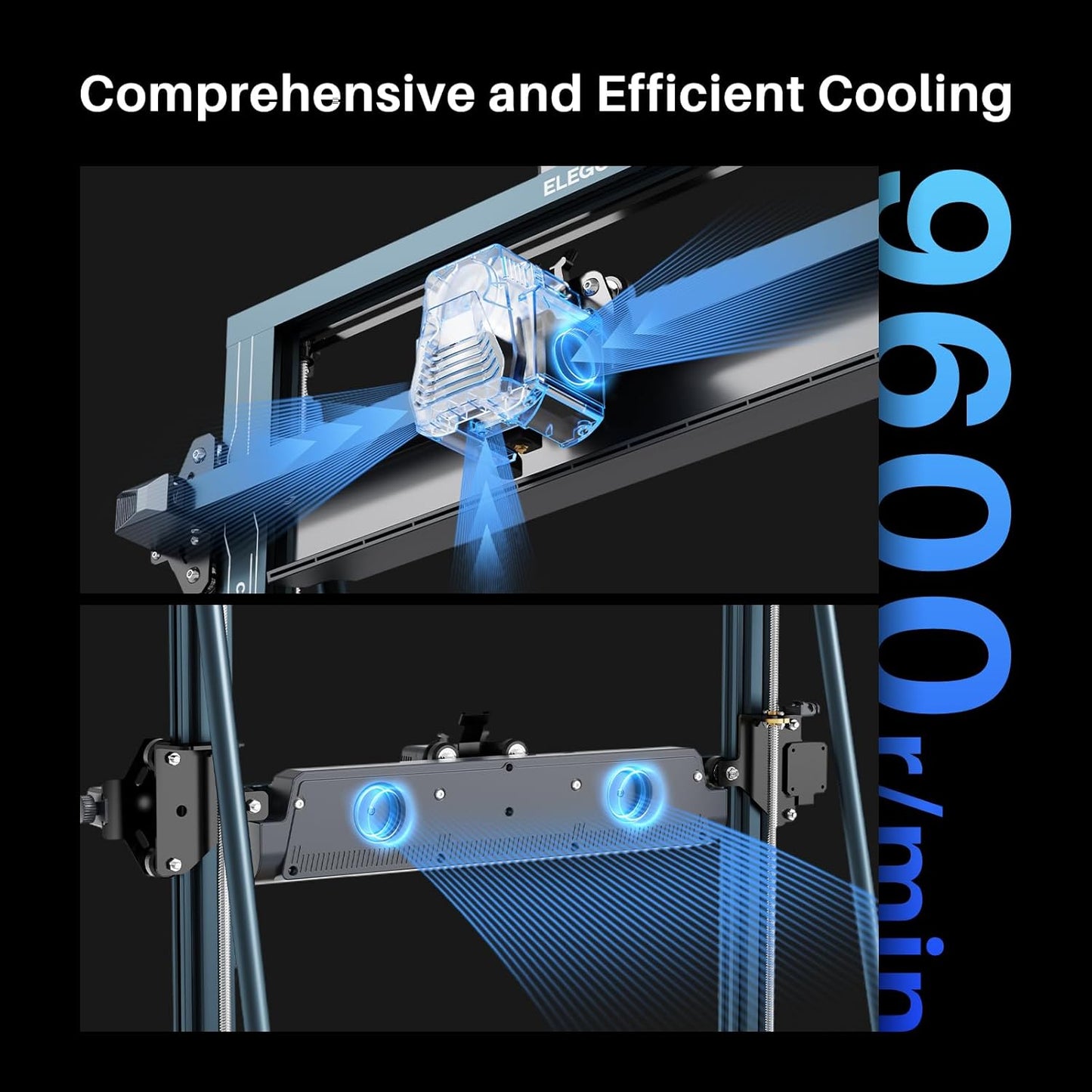 ELEGOO Neptune 4 Max 3D Printer, 500mm/s Fast Printing, Support 300°C Printing, Auto Leveling and Direct Drive Extruder, 420x420x480mm Large Build Volume