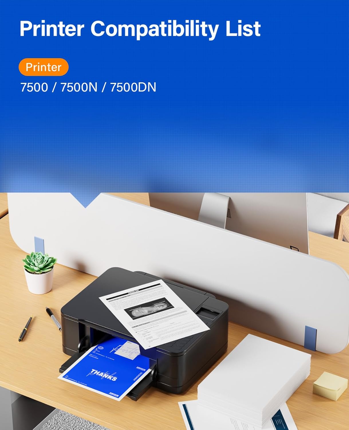 Phaser 7500 High Capacity Toner Cartridge Set 4-Pack Replacement for Xerox 106R01439 106R01436 106R01437 106R01438 Compatible with Xerox Phaser 7500 7500N 7500DN Printer Ink Black Cyan Magenta Yellow