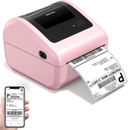 Bluetooth Thermal Label Printer 4x6 - D450BT Shipping Label Printer for Small Business, Shipping Packages, Office, Home, Compatible with Ebay, USPS, Shopify, Amazon