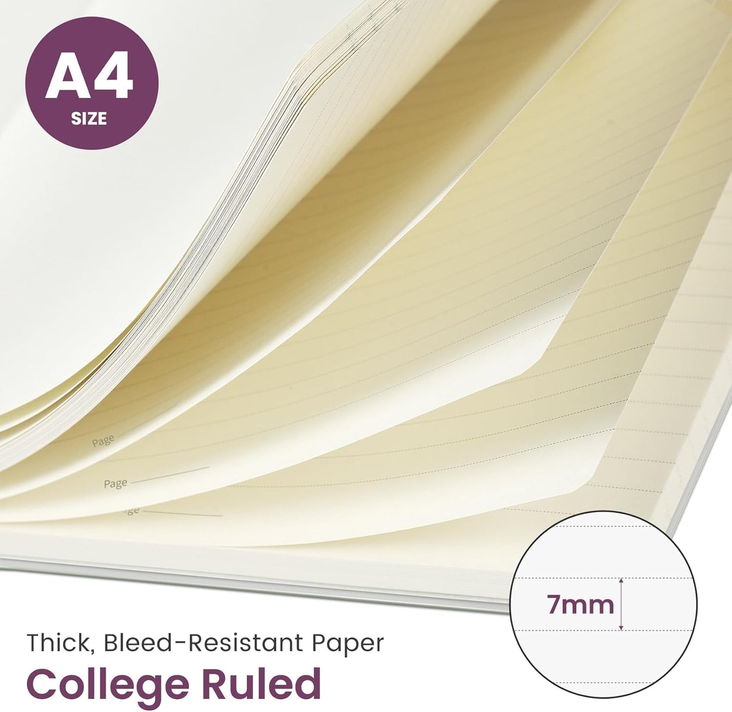 Taja Spiral Lined Notebook, 8.5"x11" Notebooks for Work, Large A4 Journal for Women & Men, College Ruled Journaling Notebook for Writing, Plastic Cover Spiral Journal, Jungle