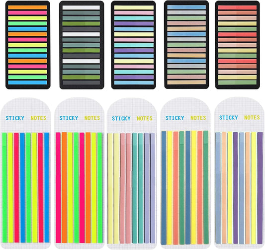 Potanro Sticky Tabs 2300 Pcs Translucent Sticky Tabs 10 Sheets Highlighter Book Tape Long Highlighting Sticky Tabs for Annotating Books, Aesthetic Office Suppliesbook for Annotating Books