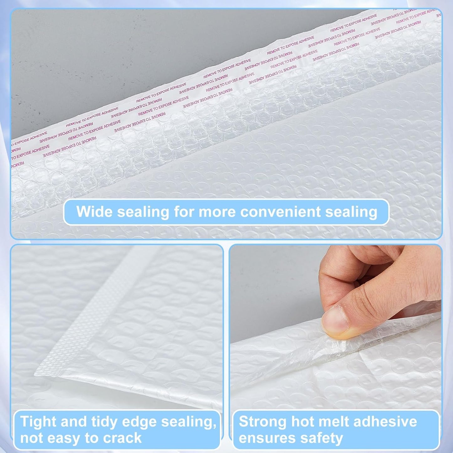 Ireer 5 Pack Extra Large 20 x 24" Bubble Mailers Poly Padded Envelopes Cushioned Mailing Envelopes Bubble Padded Mailers Self Adhesive Waterproof Shipping Bags for Business Gift Packaging