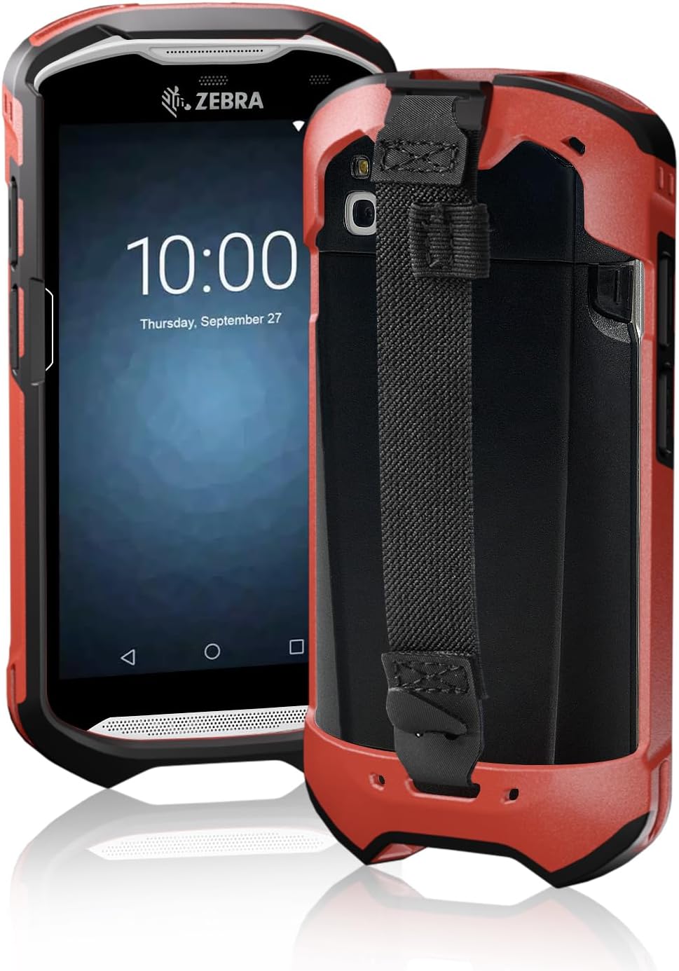 TC51 TC52 TC56 TC57 TC510K Case with Hand Strap - Protective & Ergonomic for Zebra Handheld Barcode Scanners SG-TC5X-EXO1-01 SG-TC5X-EXONHS-01 (Red)