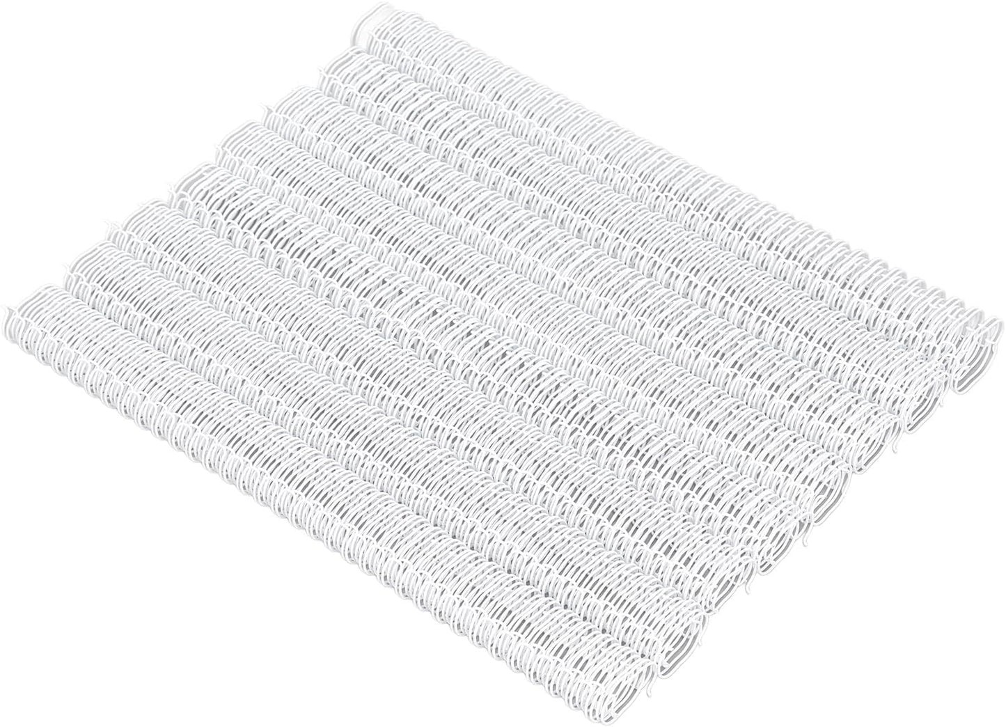 3:1 Pitch Double Loop Binding Wires, YolieraArt 100 Pack Spiral Spine Bindings, 9/16 Inch Wire Twin Binding for Book Binder Machine,Students and Coworkers (120 Sheet Capacity, 100P, White)