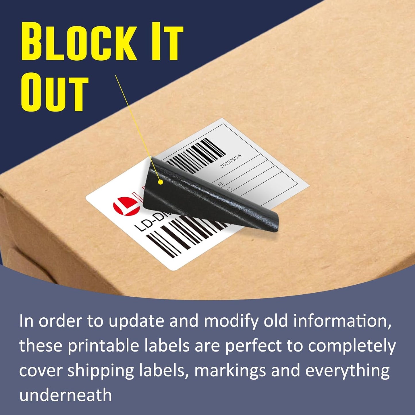 L LIKED 3" x 2" Direct Thermal Labels, Permanent Adhesive Barcode Shipping Stickers & Compatible with Rollo, Zebra and Other Desktop Printers (12 Rolls, 8400 Labels)