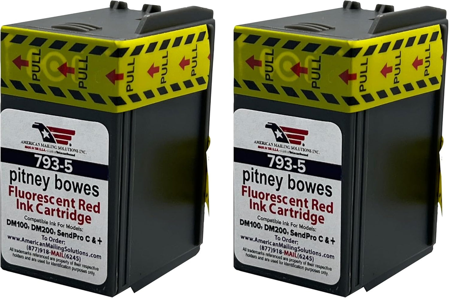 2-Pack | PB 793-5 Fluorescent Ink Cartridge Replacement for: SendPro 300, C200, C300, C400, C425 - DM Series P700, DM100, DM100i, DM125i, DM150i, DM175i, DM200L, DM225 Postage Meters