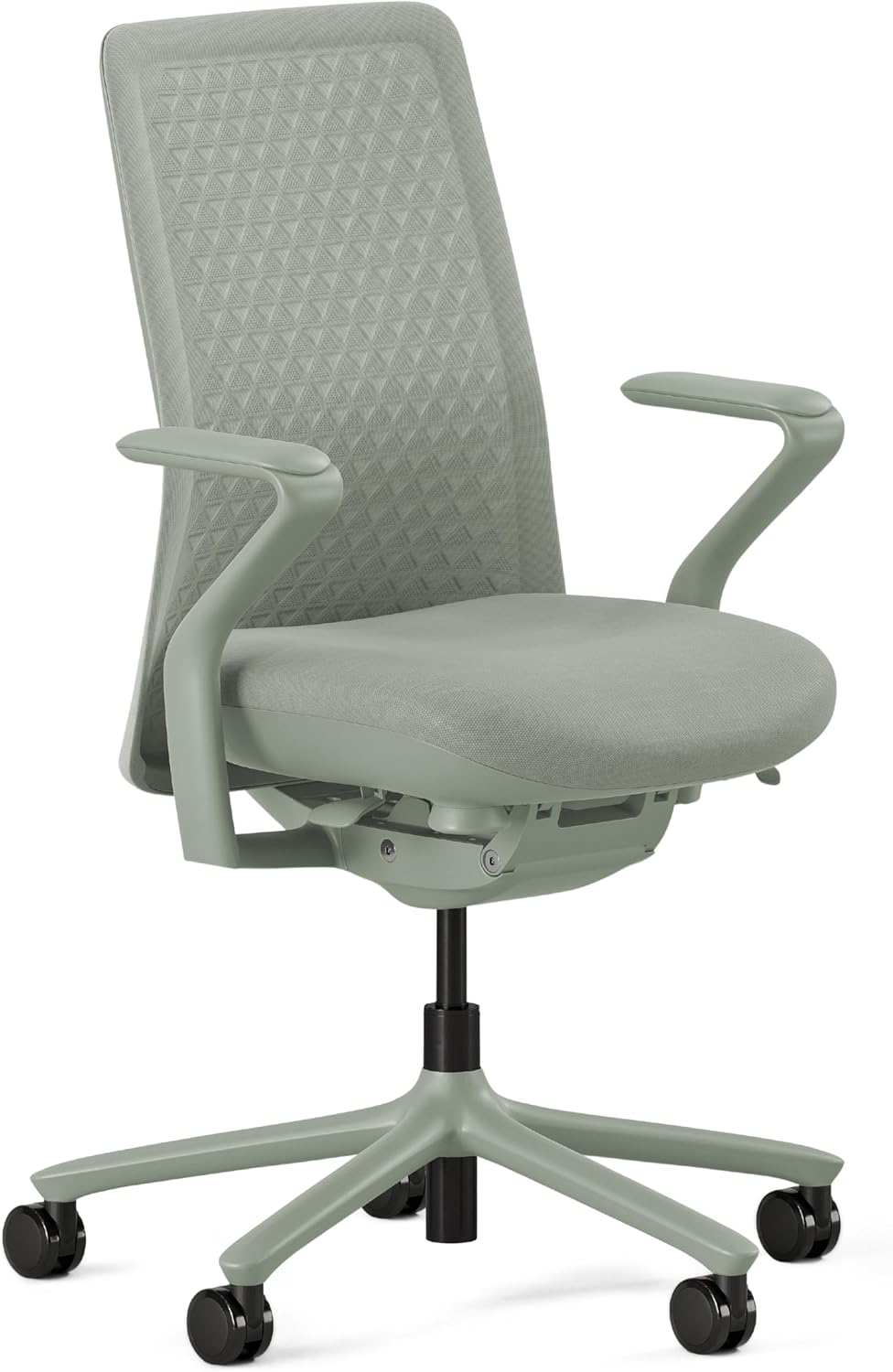 Branch Verve Chair - High Performance Executive Office Chair with Contoured Seat Back and Adjustable Lumbar Rest - High Density Foam Cushion with Aluminum Base - Up to 275 lbs - Mint