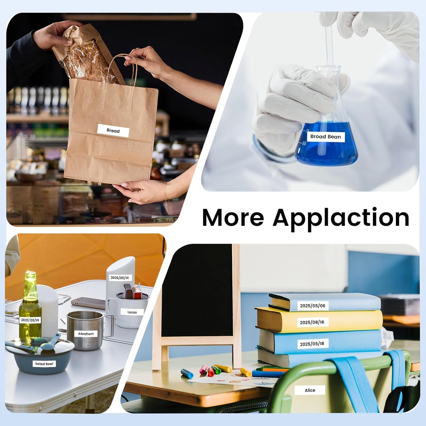 TZe-FX241 Flexible ID Laminated 18mm 0.7 Laminated White Cable Wire Labels Compatible with Brother P Touch for Wire Wrapping and Flagging, 26.2FT/8M for D400/D410/D600/Label Maker Tape, 4 pk