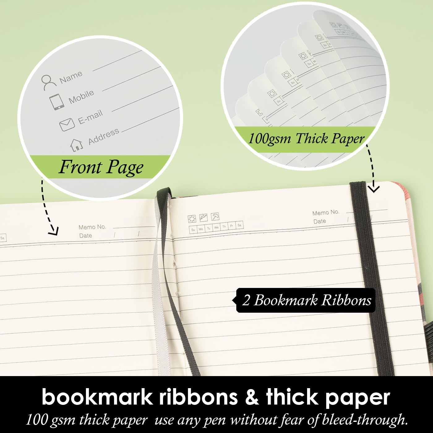 Small Journal Notebook, 3 Pack Mini Pocket Notepad with Pen, A6 (3.7" x 5.7") Leopard Cover Lined Notebook Journals for Women, 100GSM Paper, Prefect for Office Home School Supplies